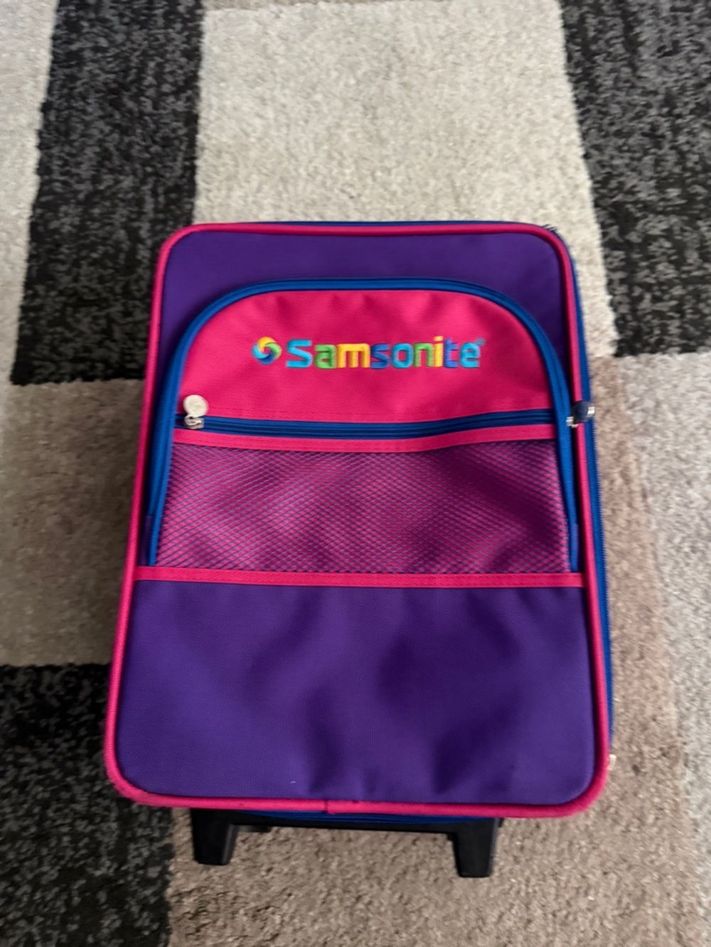 Samsonite Purple & Pink Kids Rolling Carry-On- 16 x 12 x 6
